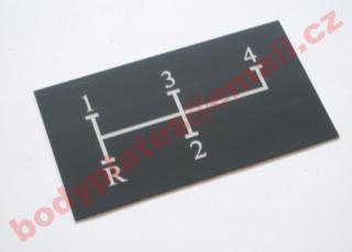 Zetor Super 50 - Štítek řazení