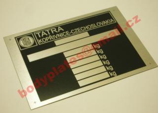 Tatra 815 - Výrobní štítek